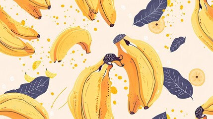 Banner background National Banana Day theme, and wide copy space, a vibrant background with banana, for banner, UHD image