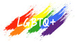 LGBTQ+ with color brush, Pride Month at June LGBTQ Symbols, Human rights or diversity concept, Vector illustration EPS 10