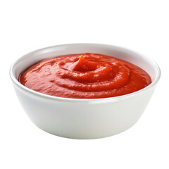 Poster - Tasty Red Bell Pepper Sauce Isolated On White Background