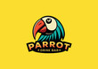Logo design of parrot