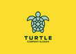 logo design of sea turtle