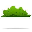 Green bush shrub vector isolated illustration