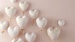 Gleaming Hearts: Balloons in Gold and Pastel Tones