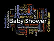 © Rana - Baby Shower word cloud template. Birthday celebration concept vector background.