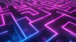 neon colors maze labyrinth background, 16:9