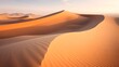Panoramic view of sand dunes in the Sahara Desert, Morocco