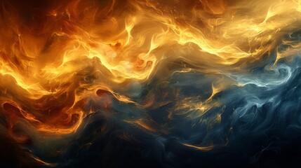 Wall Mural - a colorful swirl of space with a blue and orange hue