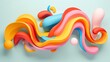 © Jenjira - A playful branding project showcasing a logo composed of curved soft forms and bright sweet colors accompanied by a tagline in a statement 3D typeface that pops off the page