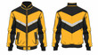 Sportive Zippered Track Jacket with Long Sleeves vector