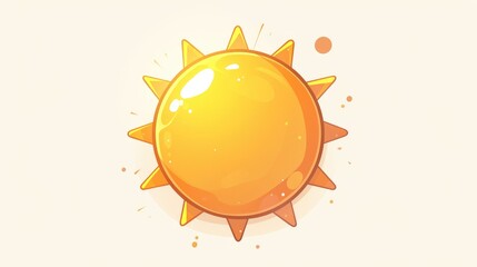 Canvas Print - Icon representing the sun designed with a sleek flat style