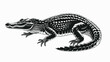 Crocodile Silhouette. Crocodile Vector Illustration.