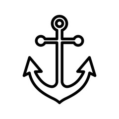 Sticker - Anchor icon Vector Logo Design Template color editable