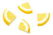 sliced lemon isolated on white background. clipping path