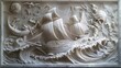 Carved Wooden Sailing Ships Relief Art. World Oceans Day