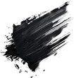 © Pro Hi-Res - Illustration of paint brush stroke, black ink splatter isolated.