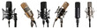 © paulmalaianu - Collection of professional studio microphones, isolated on transparent background.
