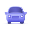 Car model. Front view. Transport, sport and race concept. 3d vector icon. Cartoon minimal style.