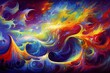 Abstract colorful background,  Fantasy fractal texture,  Digital art,   rendering