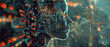 Artificial intelligence and future technologies. Mixed media banner with empty cop space