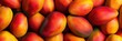 A seamless pattern of ripe mangoes showcasing vibrant colors and the tropical fruit's smooth, sumptuous texture