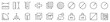 Line icons about length, weight and volume. Contains such icons as ruler, m2, area and more. Editable vector stroke. 512x512 Pixel Perfect in transparent background.