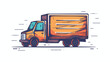Fast delivery truck icon. Fast shipping. Design for w