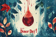 © gaukharyerk - International world blood donor day. Image and postcard