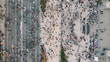 Aerial View of the people protest