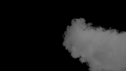 Wall Mural - Stream of smoke on a black background slow motion