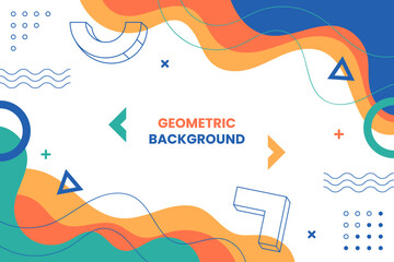 Abstract minimal background with memphis geometry style