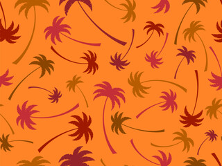 Wall Mural - seamless pattern with palm trees. summer time, wallpaper with tropical palm trees pattern. design fo
