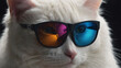 cat on shades