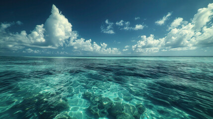 Wall Mural - ocean waves and moon