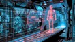 An illustration of a millimeter wave scanner detecting hidden explosives on a persons body with the caption Noninvasive millimeter wave technology is now used for body .