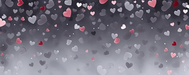  gray hearts pattern scattered across the surface, creating an adorable and festive background for Valentine's Day or Mothers day on a Beige backdrop. The artwork is in the style of a traditional Chin