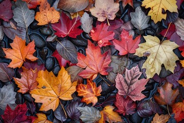 Poster - leaves falling in the wind professional advertising food photography