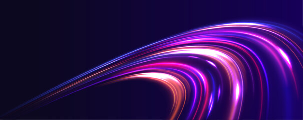 Wall Mural - radial color spirals. vector blue glowing lines air flow effect. explosion in universe. cosmic backg