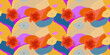 Dynamic exotic flowers pattern. Unique abstract botanical print. Fashionable template for design. 