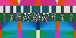 Geometric abstract colorful pattern. Unique contemporary print. Fashionable template for design.
