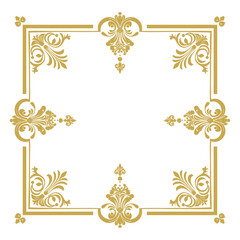 vintage frame and corners icon gold color only