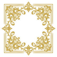 vintage frame and corners icon gold color only