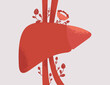 Healthy human liver in bloom.Good hepatic and bile function. Metabolic wellness and digestive balance. Creativity vector illustration