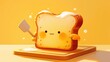 A cartoon of a bread toaster was created adding a fun and whimsical touch to the design