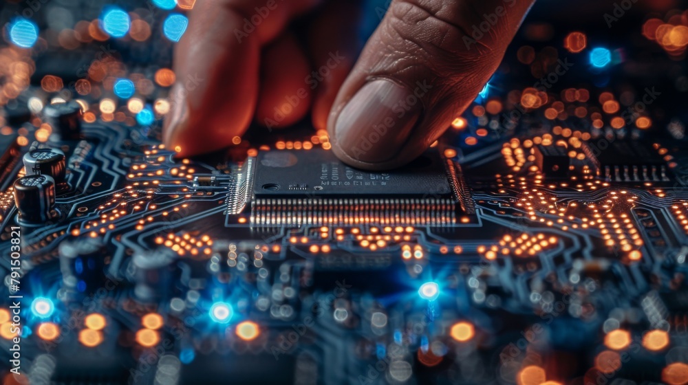 Depict the process of upgrading a computers CPU central processing unit ...