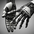 Robot hand, future technology will make work easier. Prosthetic hand, from medicine