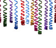 decorative multicolored streamer ribbons