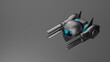 AI drone with wireless beam gun and wireless flying unit, 3d rendered, not AI generated image