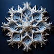 Beautiful patterned volumetric paper snowflake.
