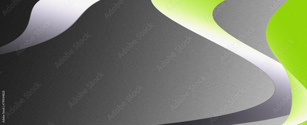 Abstract green and black waves flowing design background modern concept ...