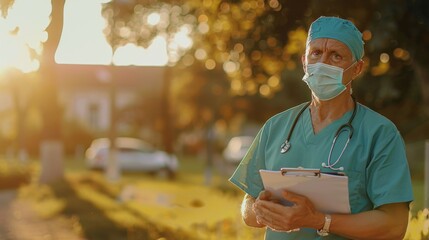 Poster - A Seasoned Surgeon at Sunset.